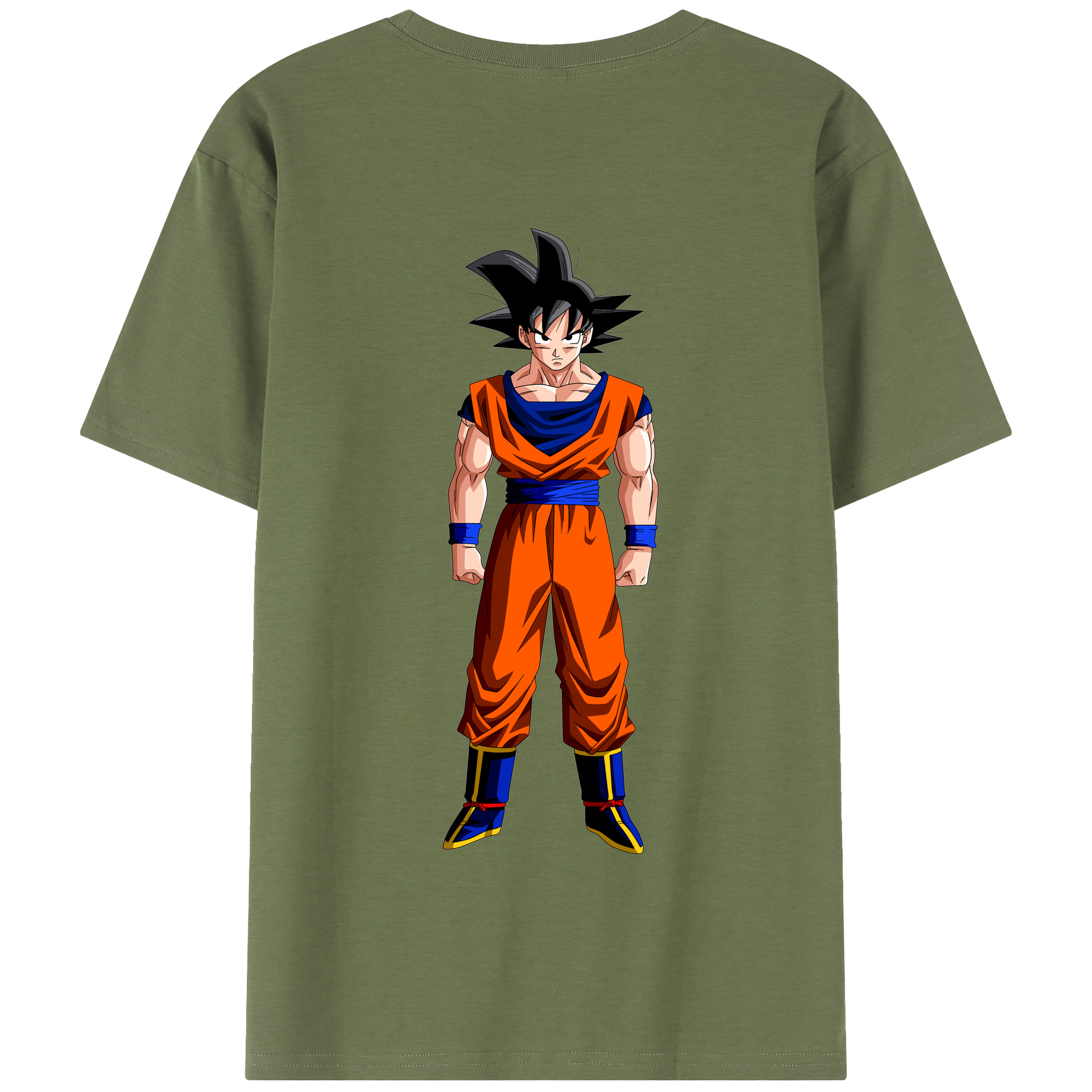 （画像用） ドラゴンボール 孫悟空（そん ごくう）Son Goku カカロット DRAGON BALL Kakarotto 綿100％半袖Tシャツ（背面プリント）